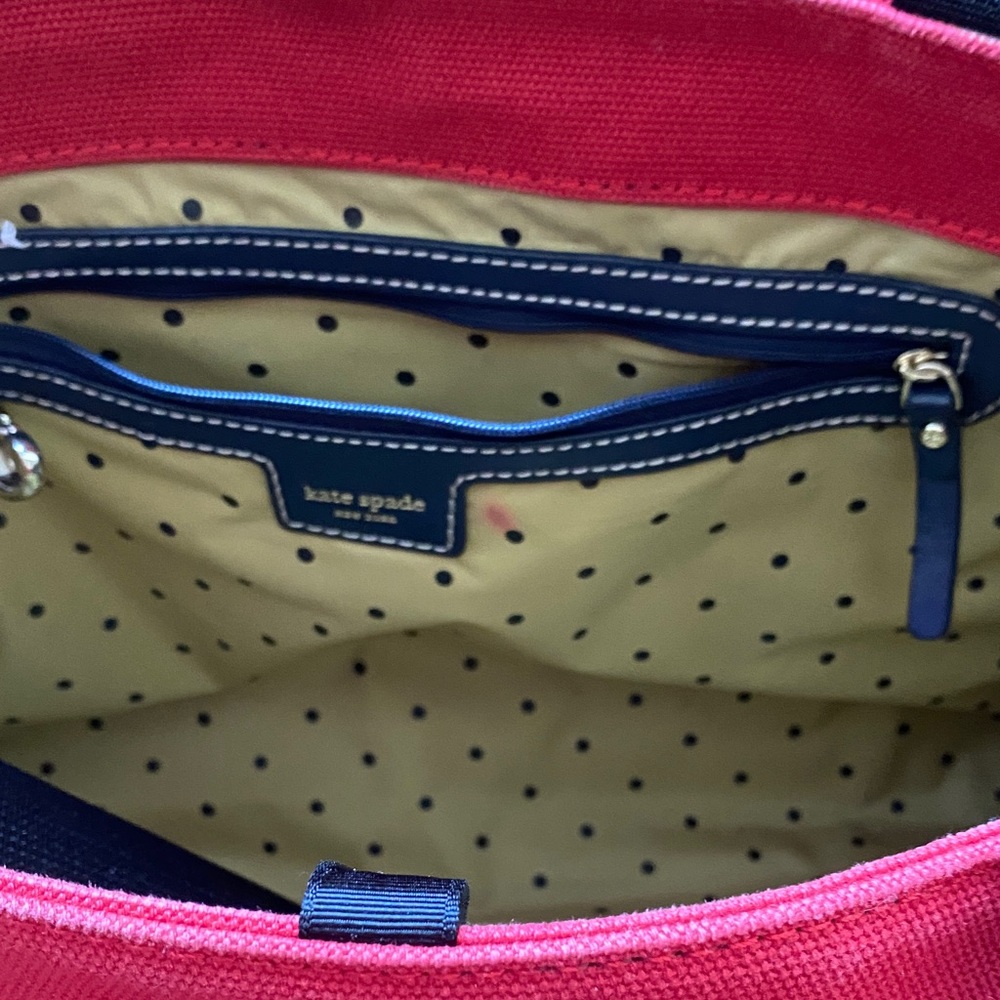 kate spade Red Canvas Tote Beautiful - Picture 3 of 11